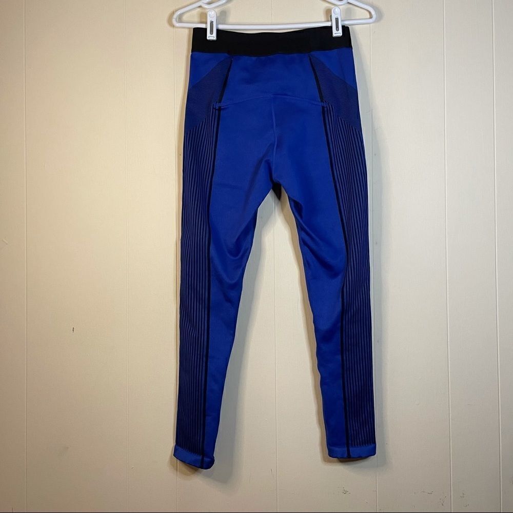 Fabletics Ribbed Bright Blue Compression Leggings - image 2